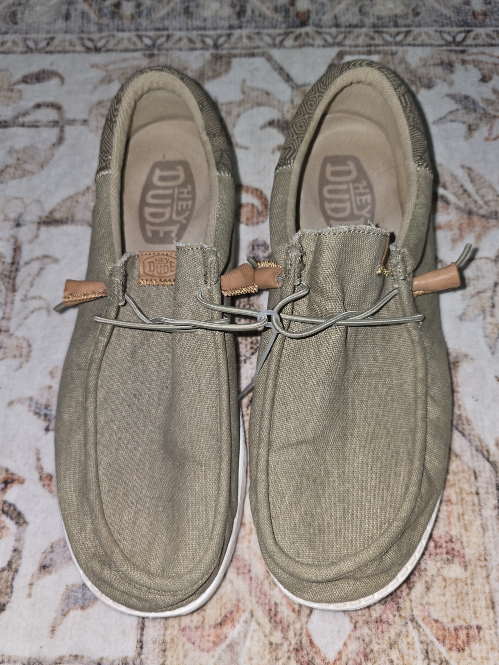 Hey Dude Men's Wally Sox Canvas Slip-On Shoes — Olive